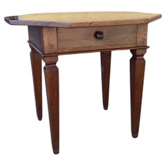 19th Century Italian Walnut Octagonal Side Table / Center Table