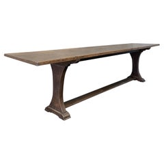 19th Century Italian Walnut Refectory Console Table