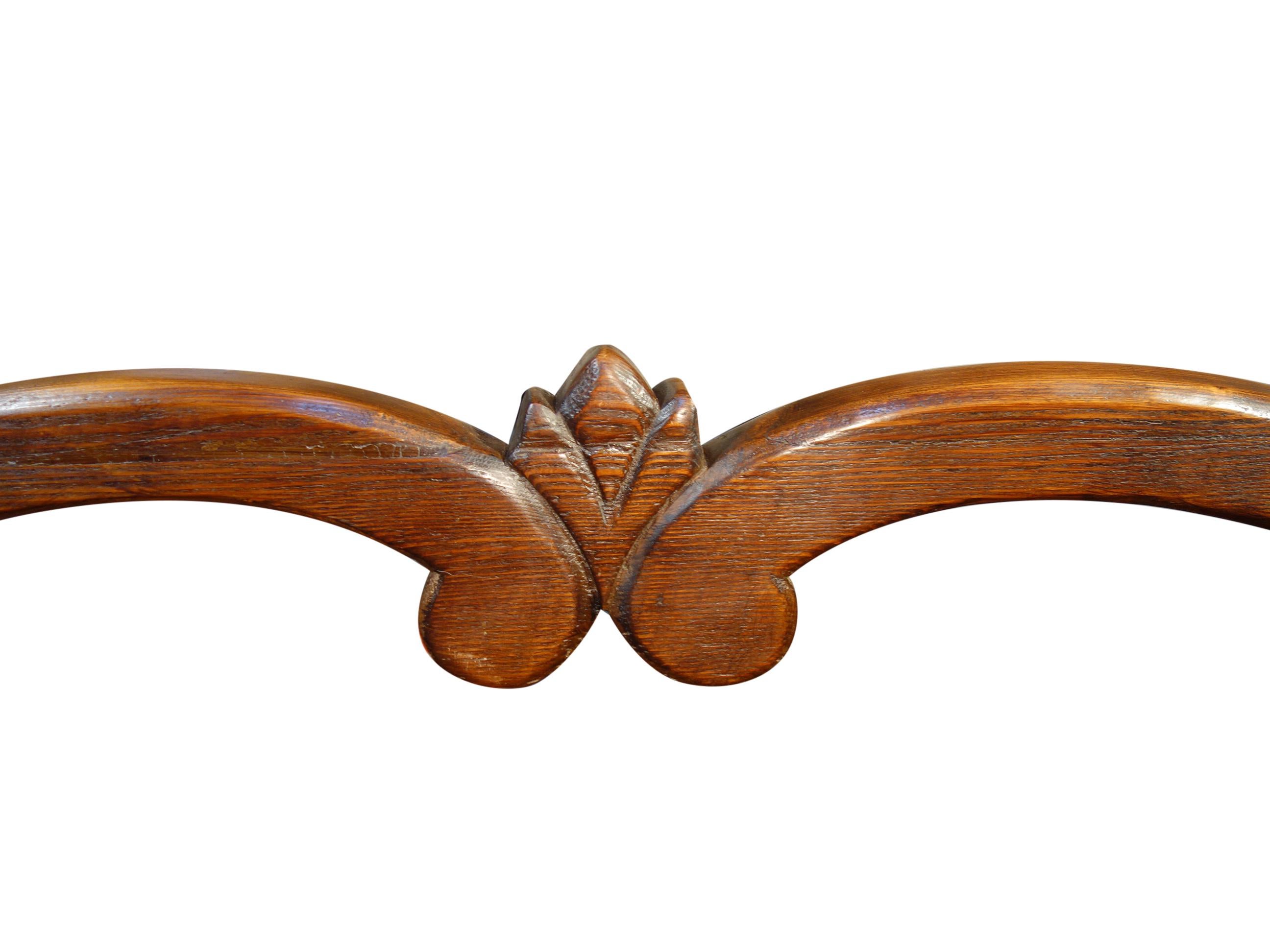 19th Century Italian Walnut Refectory Table with Carved Crosspiece Circa 1840 4