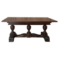 19th Century Italian Walnut Renaissance Table, Desk