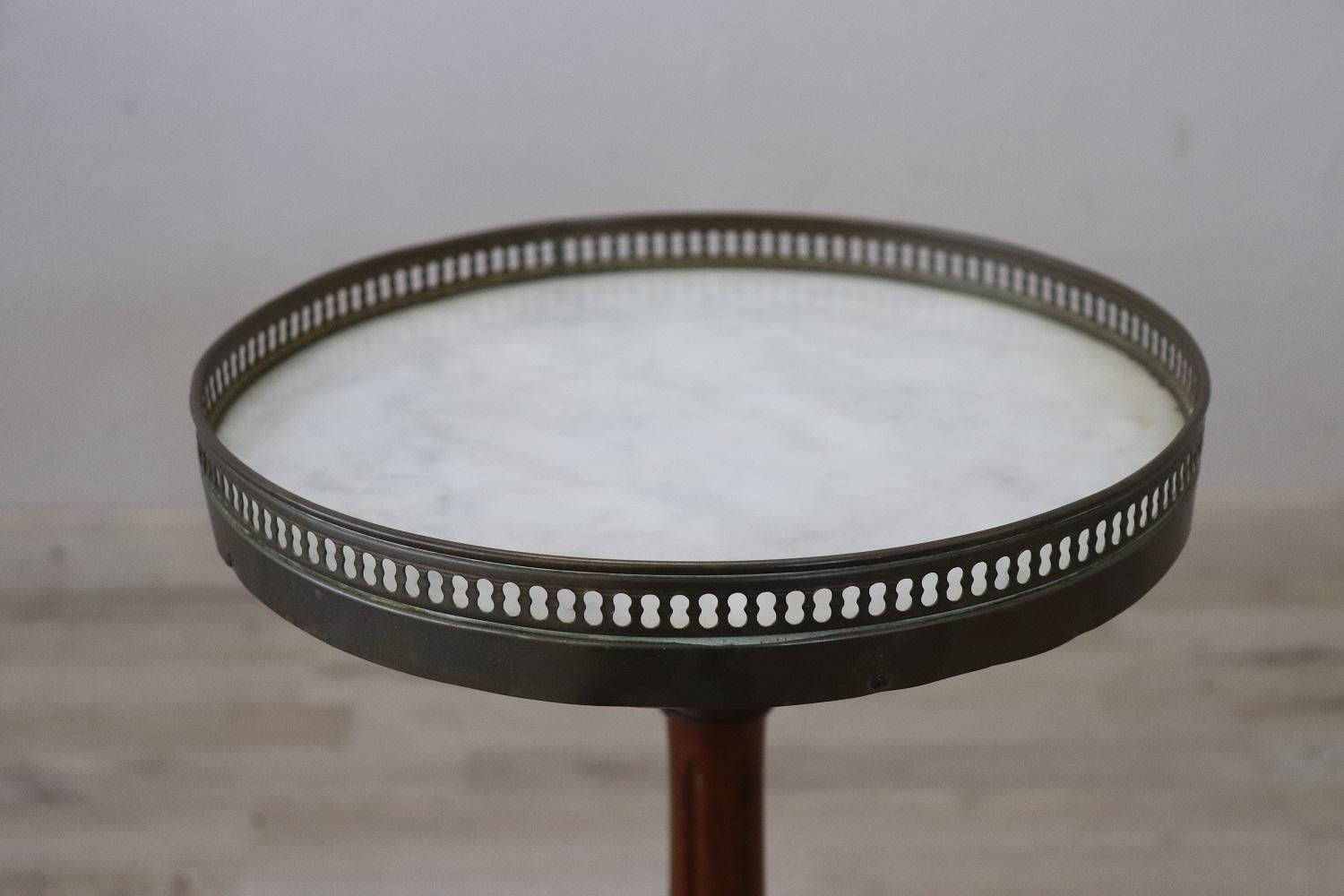 Late 19th Century 19th Century Italian Walnut Round Side Table, Pedestal Table or Smoking Table