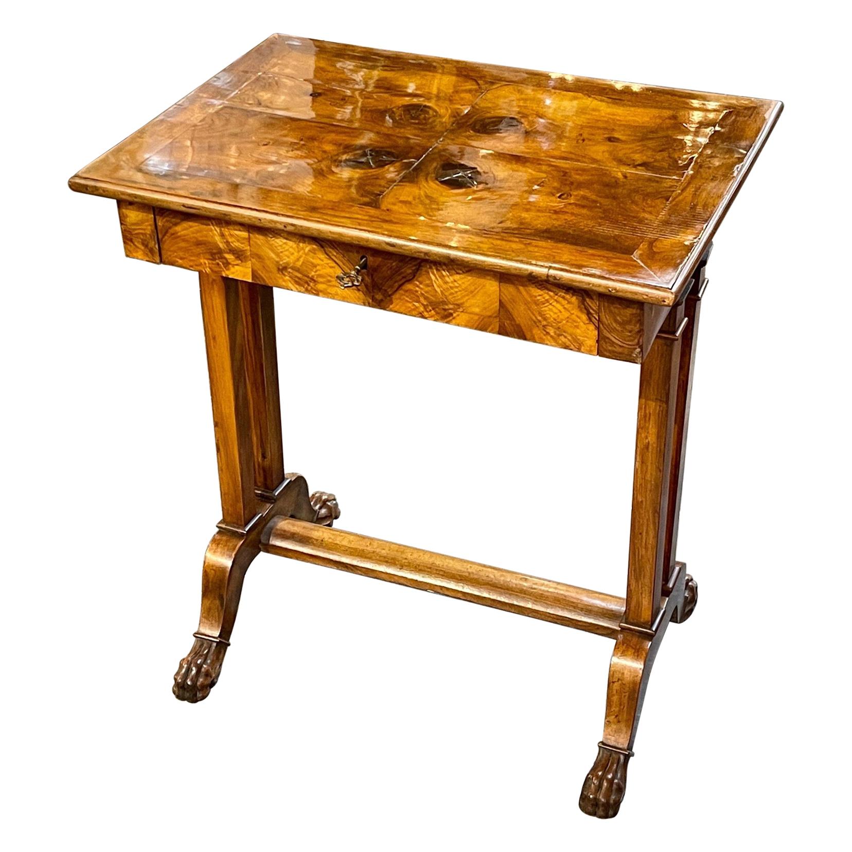 19th Century Italian Walnut Side Table