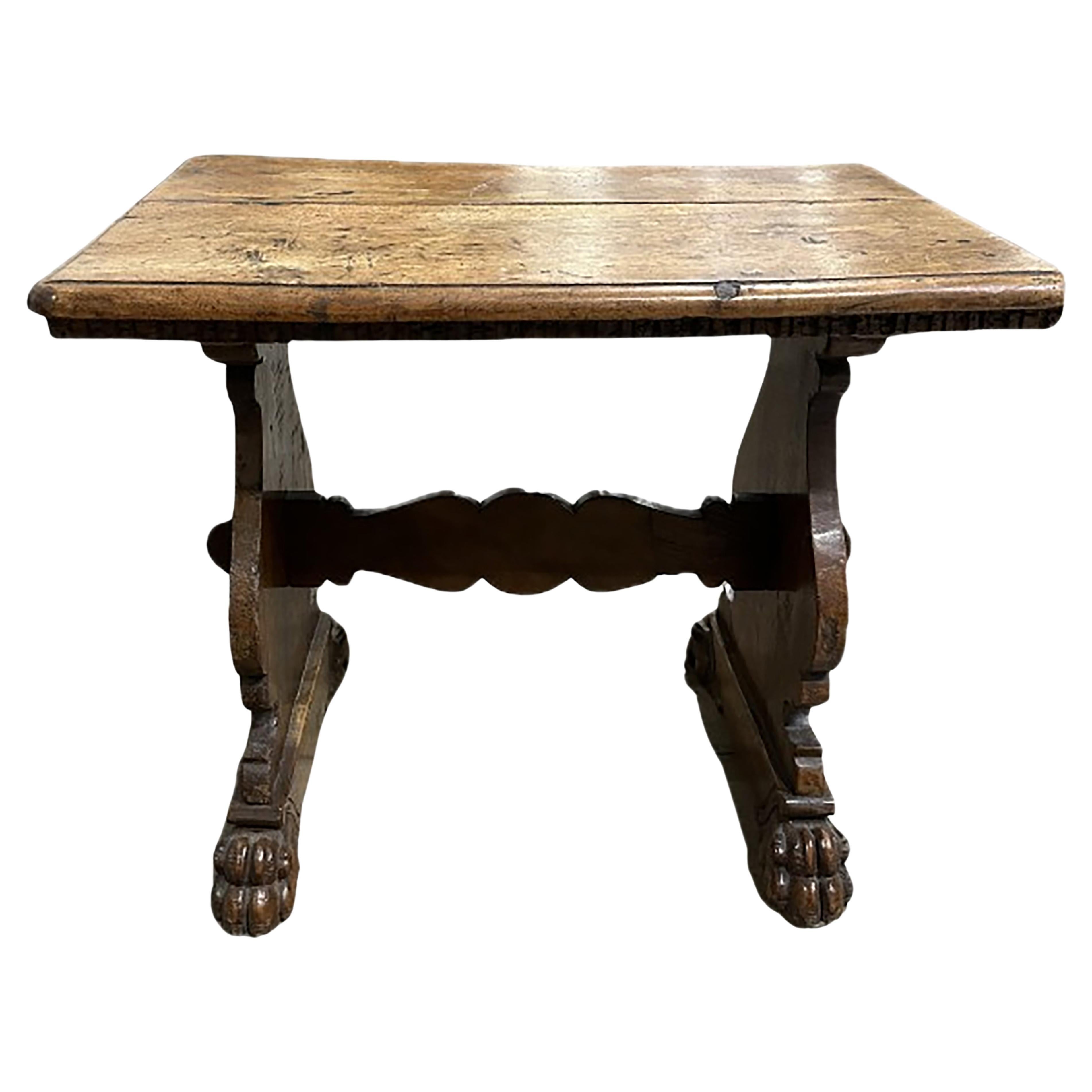 19th Century Italian Walnut Side Table