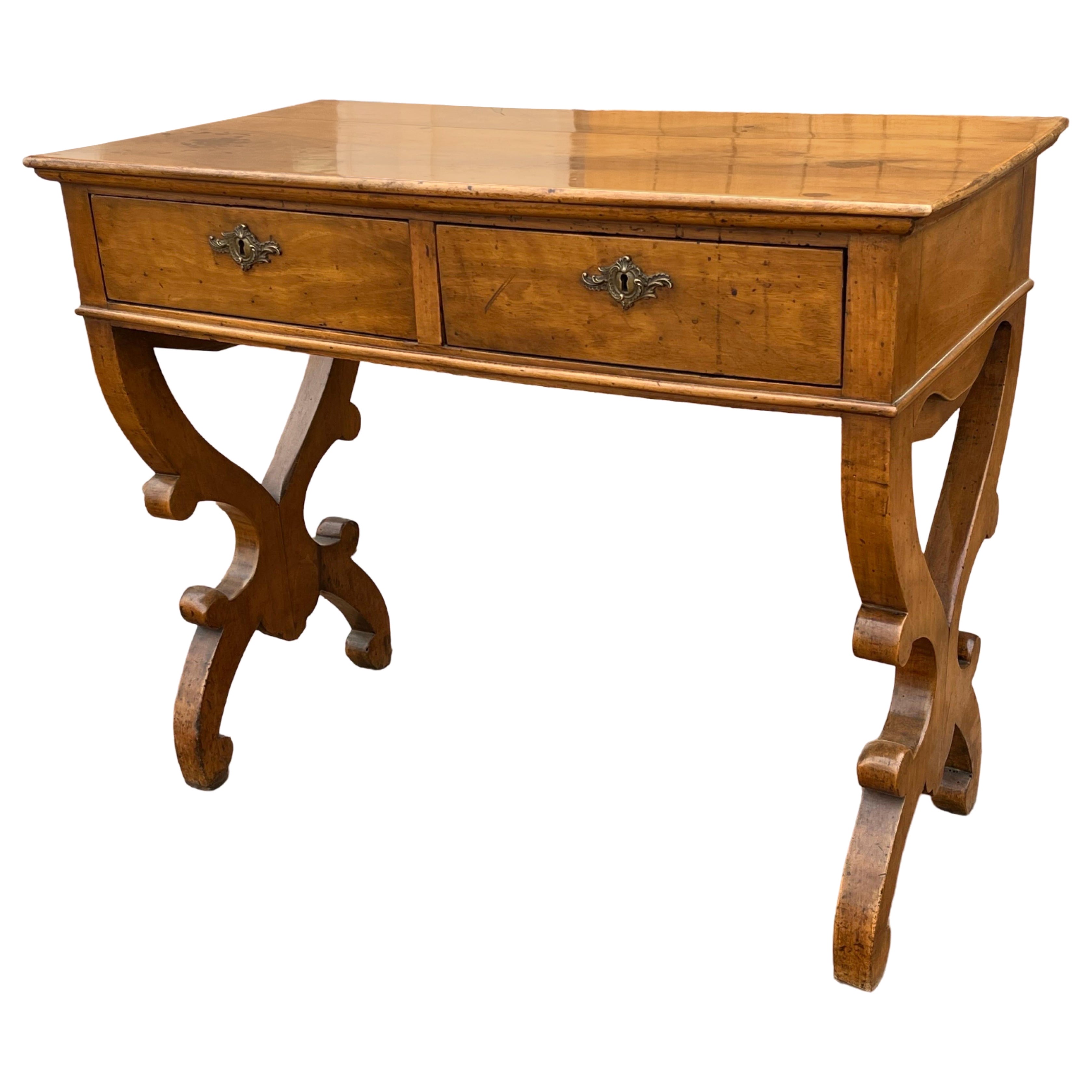 19th Century Italian Walnut Side Table / Writing Desk