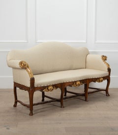 19th Century Italian Walnut Sofa from Tuscany