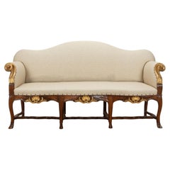 19th Century Italian Walnut Sofa from Tuscany
