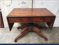 19th Century Italian Walnut Table with Double Hinged Top, 1890s