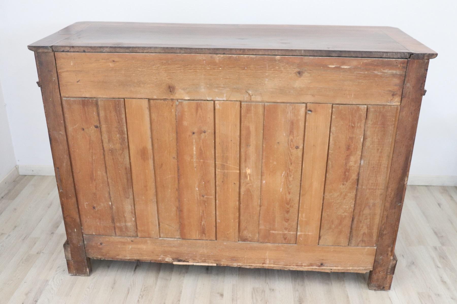 19th Century Italian Walnut Wood Sideboard, Buffet or Credenza 10