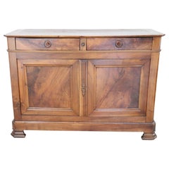 Antique 19th Century Italian Walnut Wood Sideboard, Buffet or Credenza