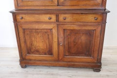 19th Century Italian Walnut Wood Sideboard or Buffet, 1850s