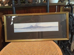 19th Century Italian Watercolor/Gouache Painting of Bay of Naples, Rosa Corelli