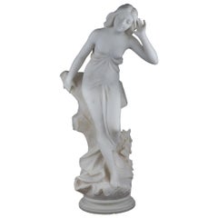 Antique Italian Marble Sculpture of a Beauty by A. Batacchi