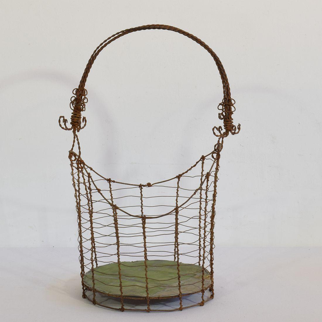 19th Century Italian Wirework Basket 4