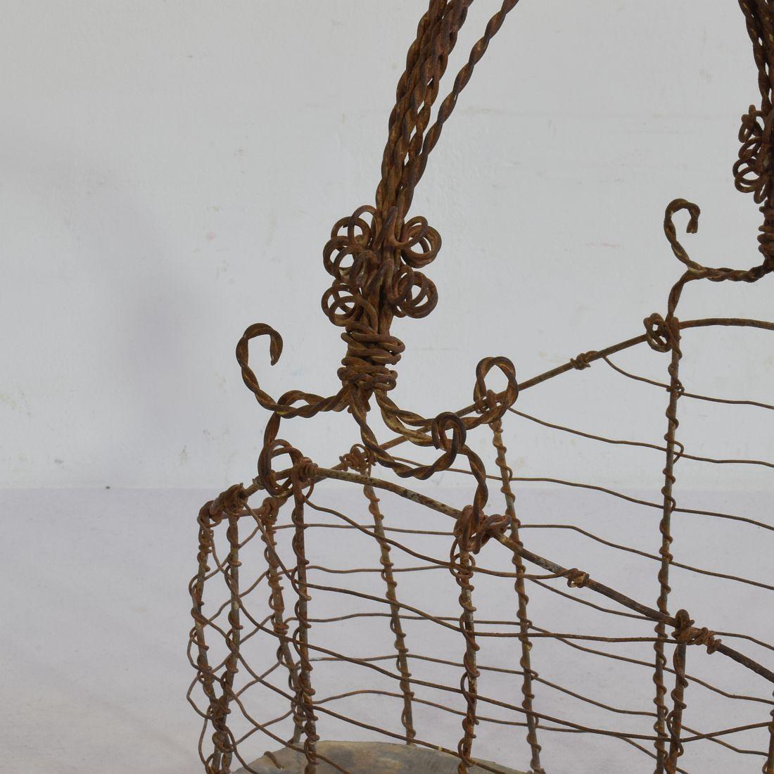 19th Century Italian Wirework Basket 7