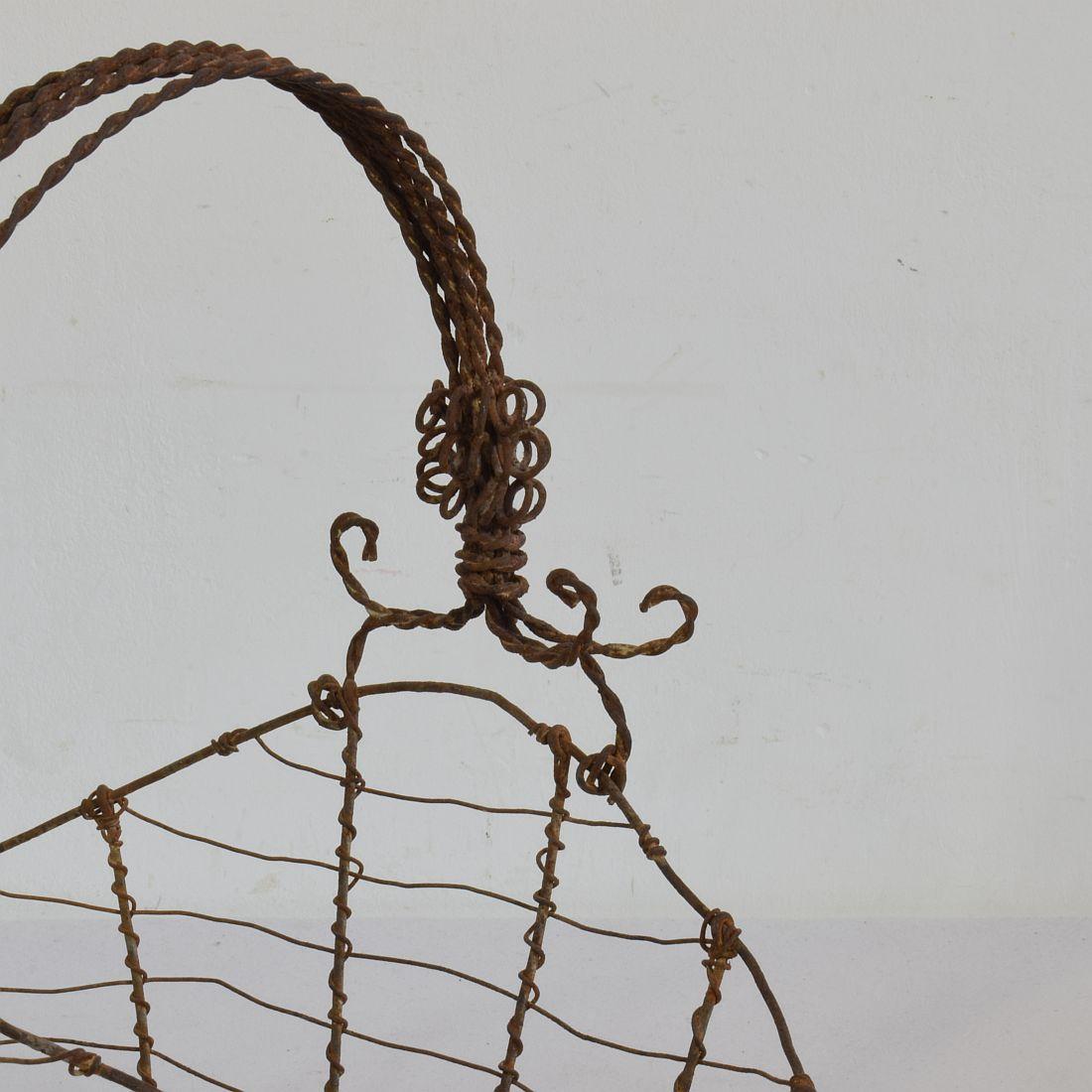 19th Century Italian Wirework Basket 8