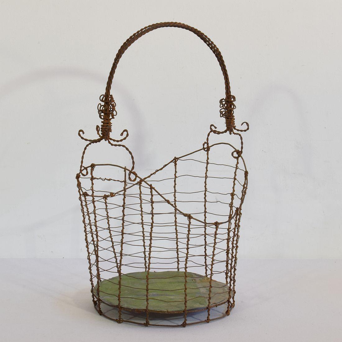 Iron 19th Century Italian Wirework Basket