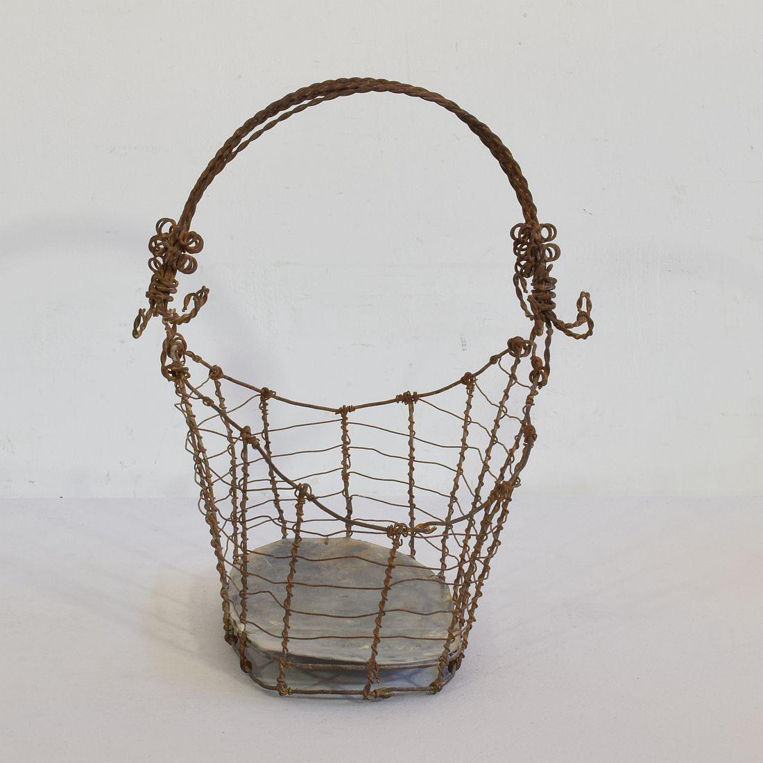 19th Century Italian Wirework Basket 3