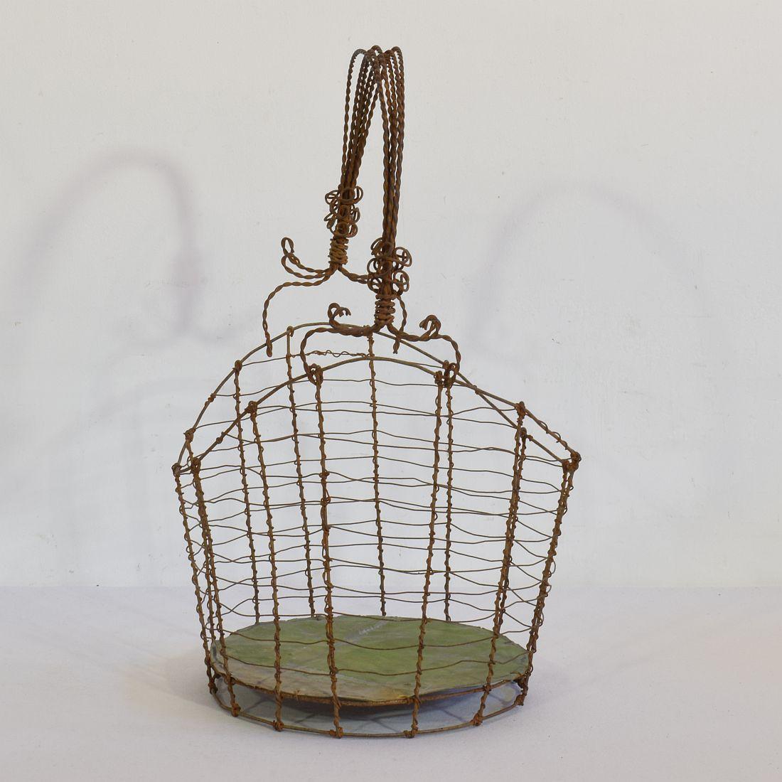 19th Century Italian Wirework Basket 1