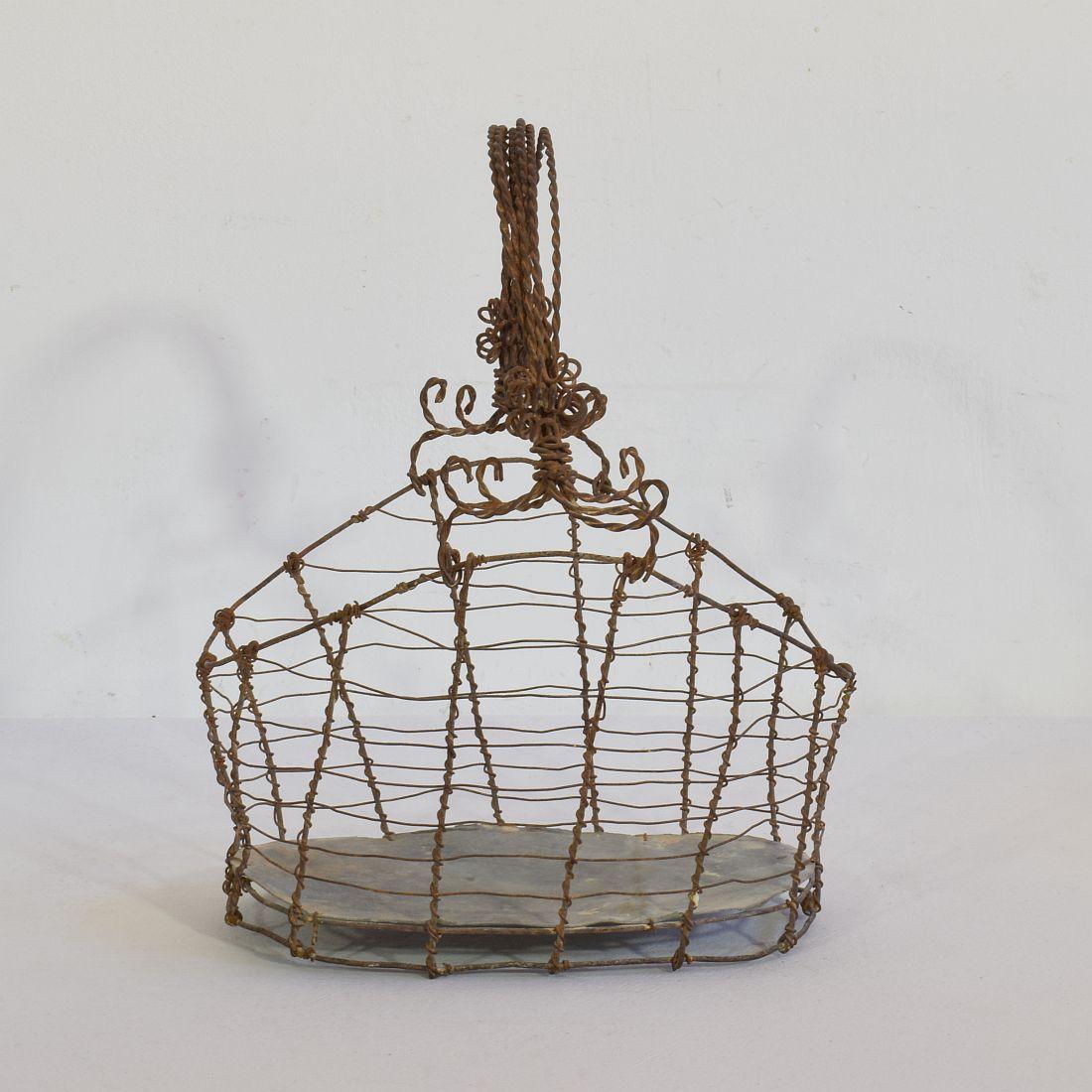 19th Century Italian Wirework Basket 4