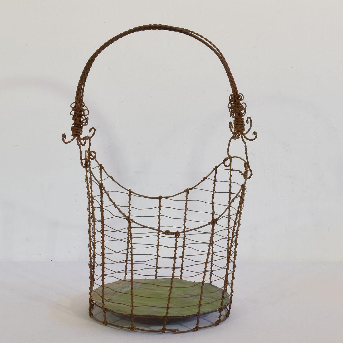 19th Century Italian Wirework Basket 2