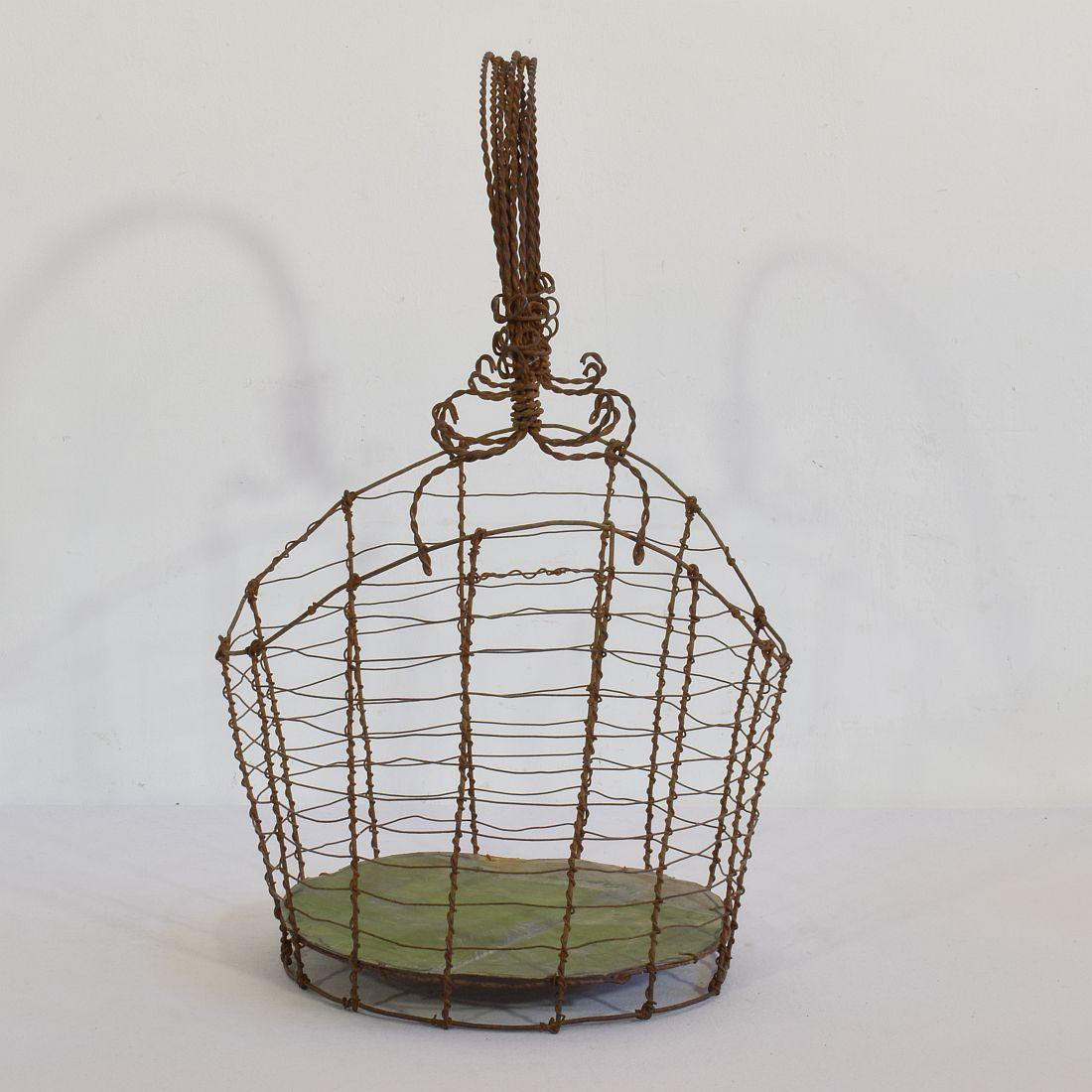 19th Century Italian Wirework Basket 3