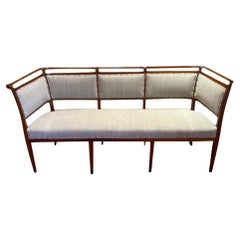 19th Century Italian Wood Framed Upholstered Settee