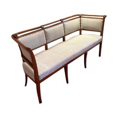 19th Century Italian Wood Framed Upholstered Settee