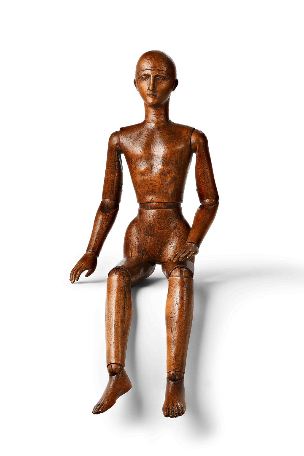 Mannequin
Sculpted and carved wood
Italy or France, second half of the 19th century.
It measures 25.59 x 6.29 x 3.54 in (65.5 x 16 x 9 cm)
It weighs 2.2 lb circa (1 kg circa)
State of conservation: Good, slight touch-ups and signs of