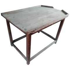 Antique 19th Century Italian Wooden Desk for Ham Processing, 1890s