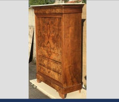 19th Century Italian Wooden Secretaire with Marble Top, 1890s