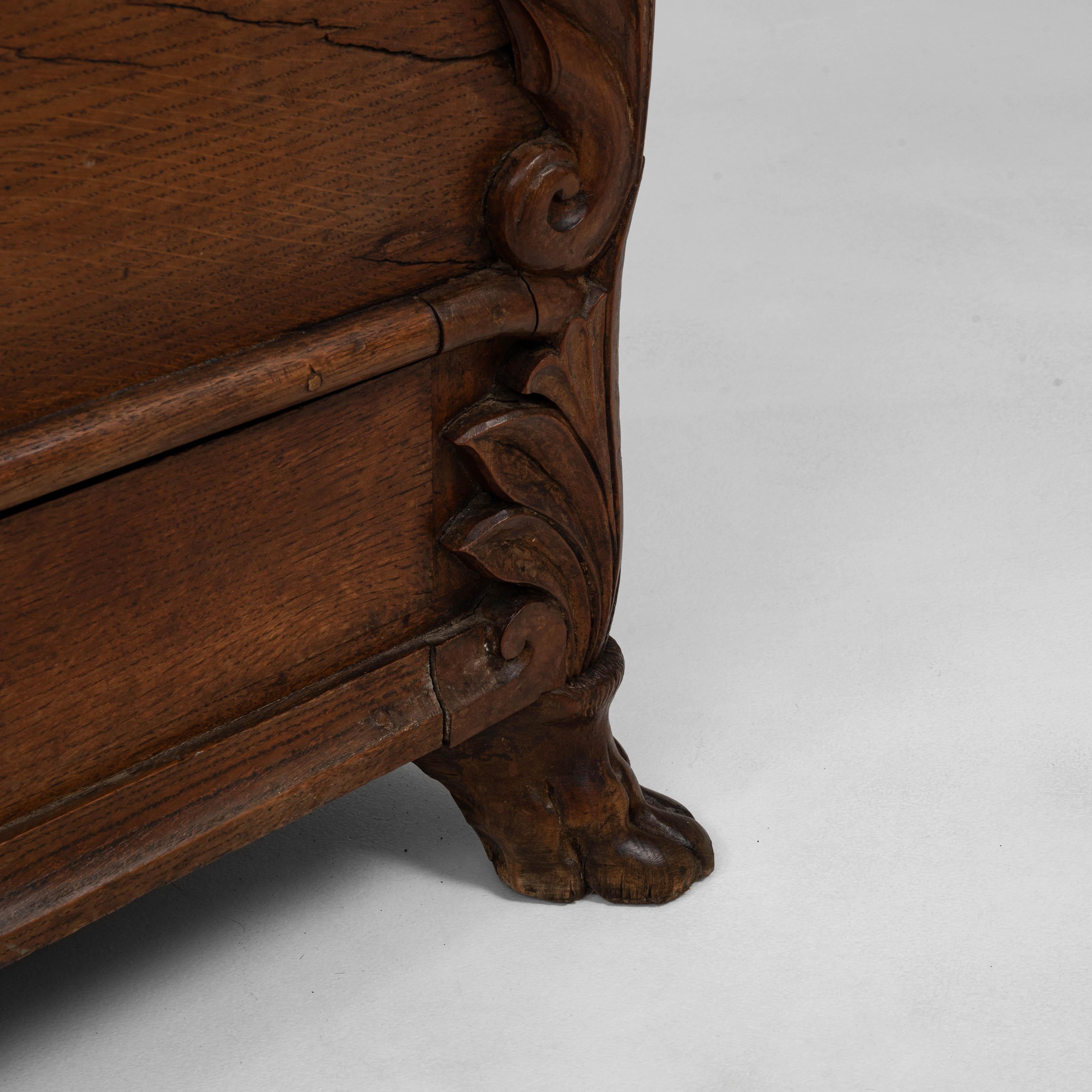 Baule in legno italiano del XIX secolo in patina originale in vendita 5