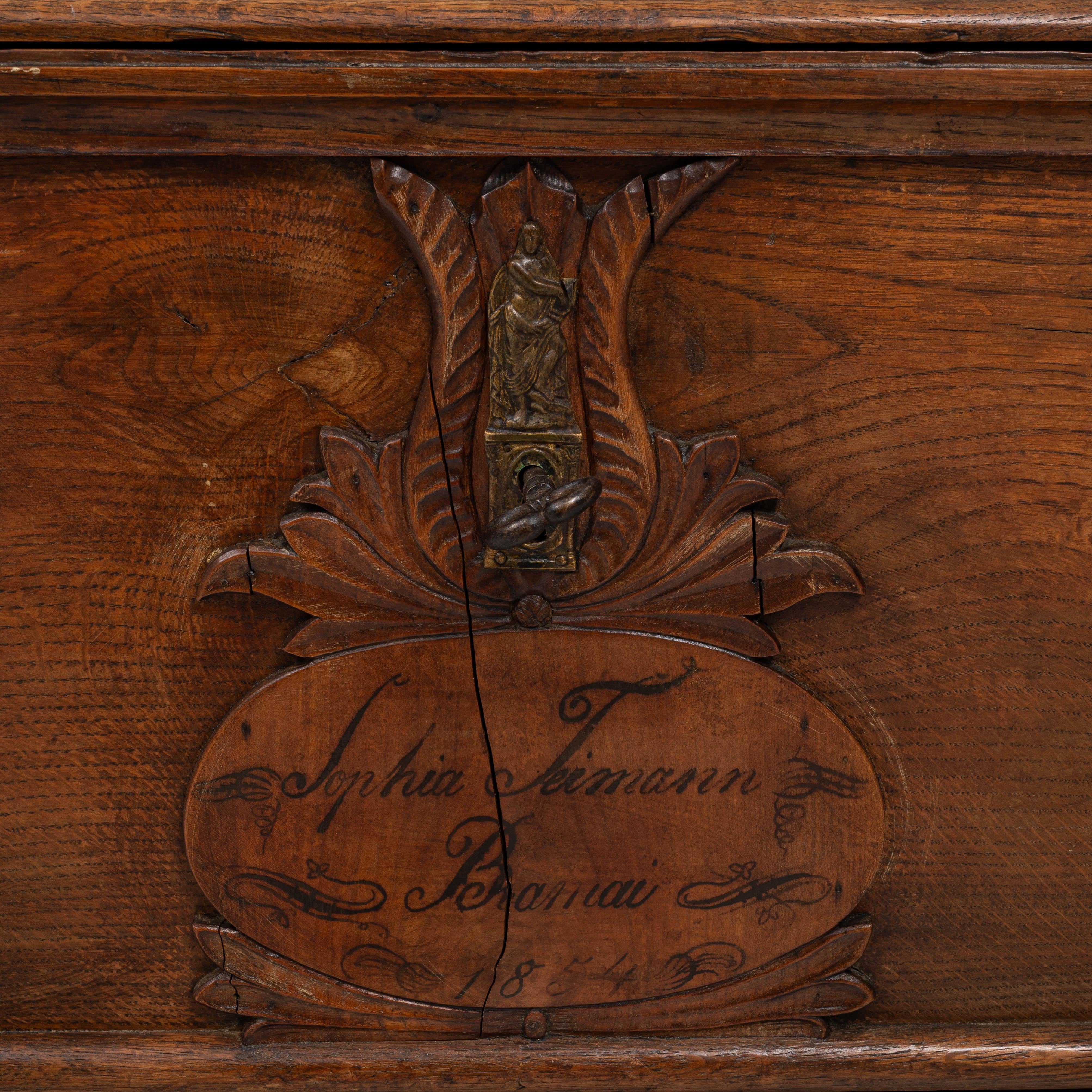 Baule in legno italiano del XIX secolo in patina originale in vendita 6