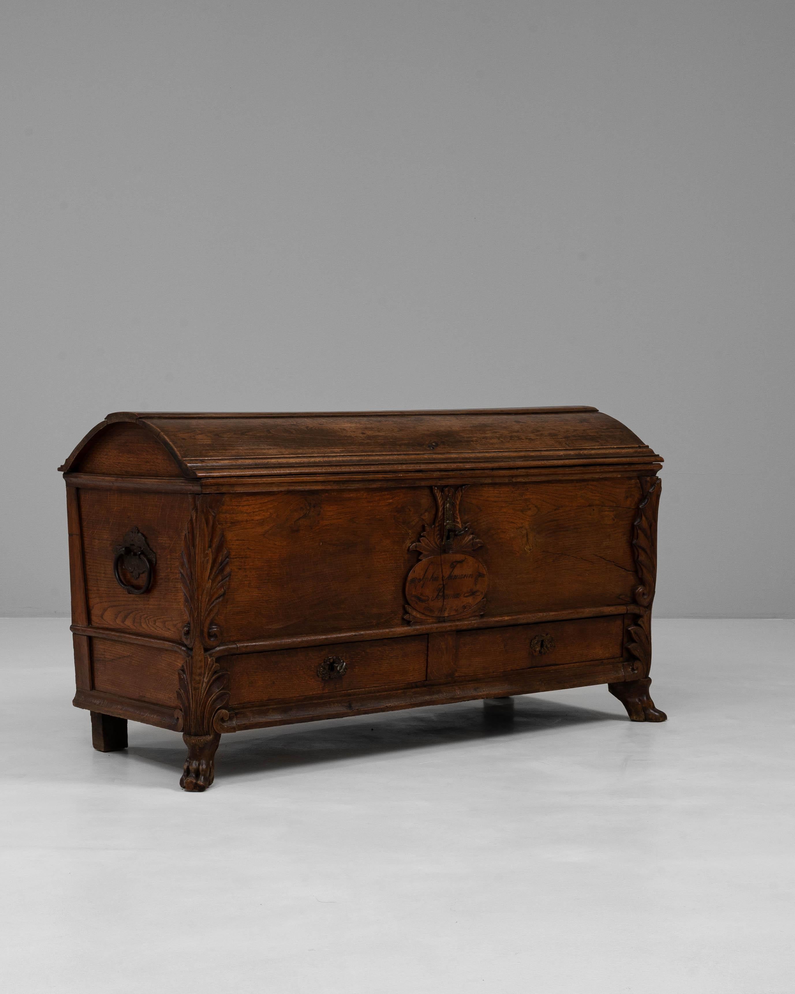 Baule in legno italiano del XIX secolo in patina originale In condizioni buone in vendita a High Point, NC