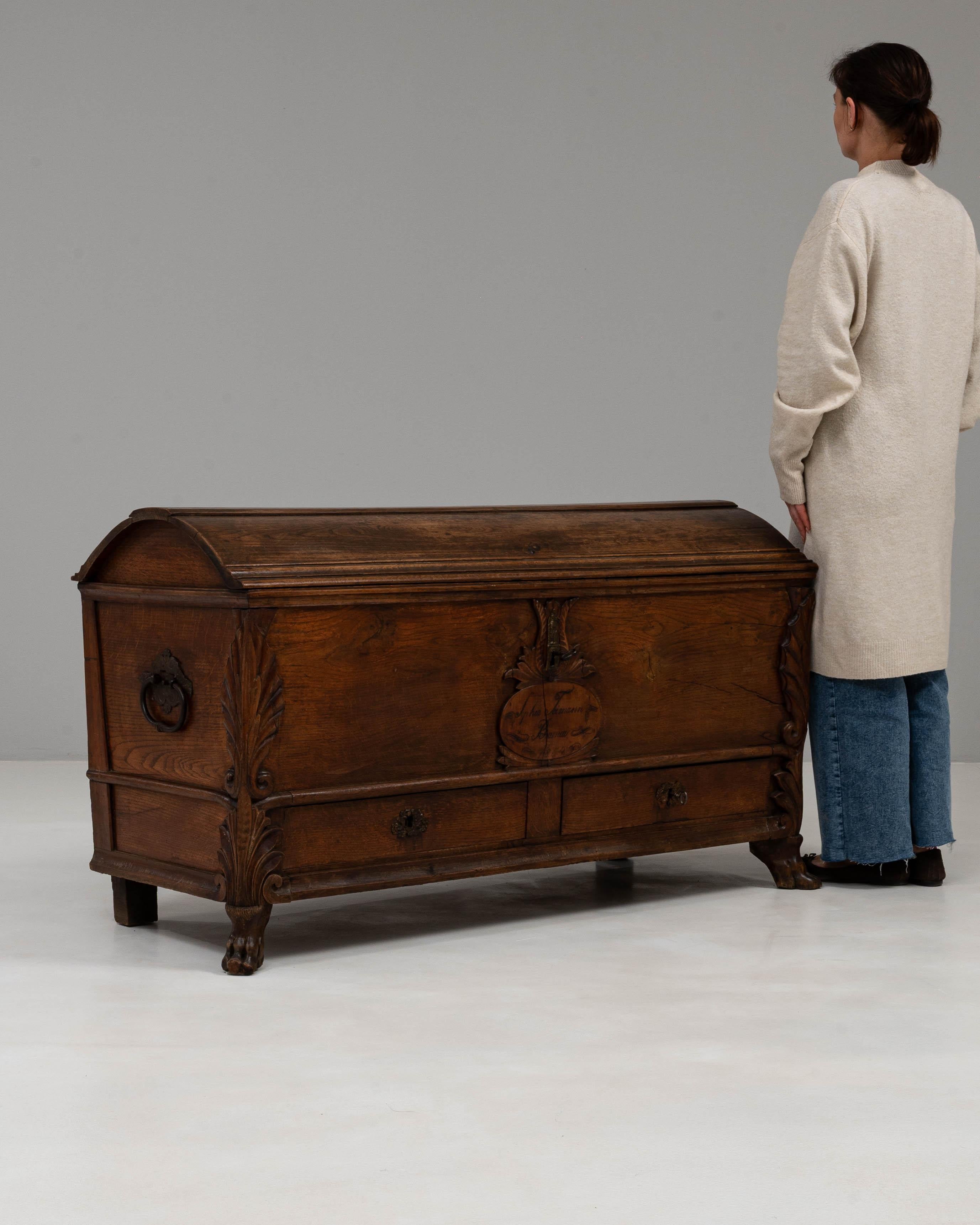 Baule in legno italiano del XIX secolo in patina originale in vendita 1