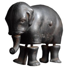 19th Century Ives Company Articulated Elephant Balancing Toy