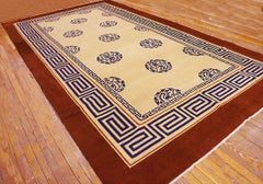 19th Century Ivory Chinese Peking Carpet in Notable Kangxi Style 8' x 13'6" Rug