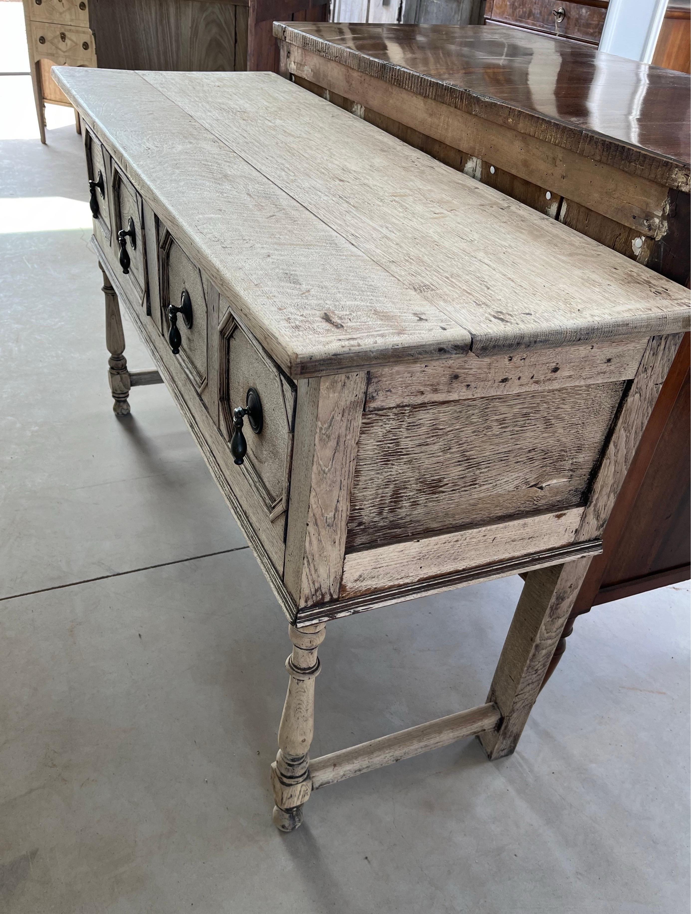 19th Century Jacobean Bleached Oak Sideboard / Buffet 2