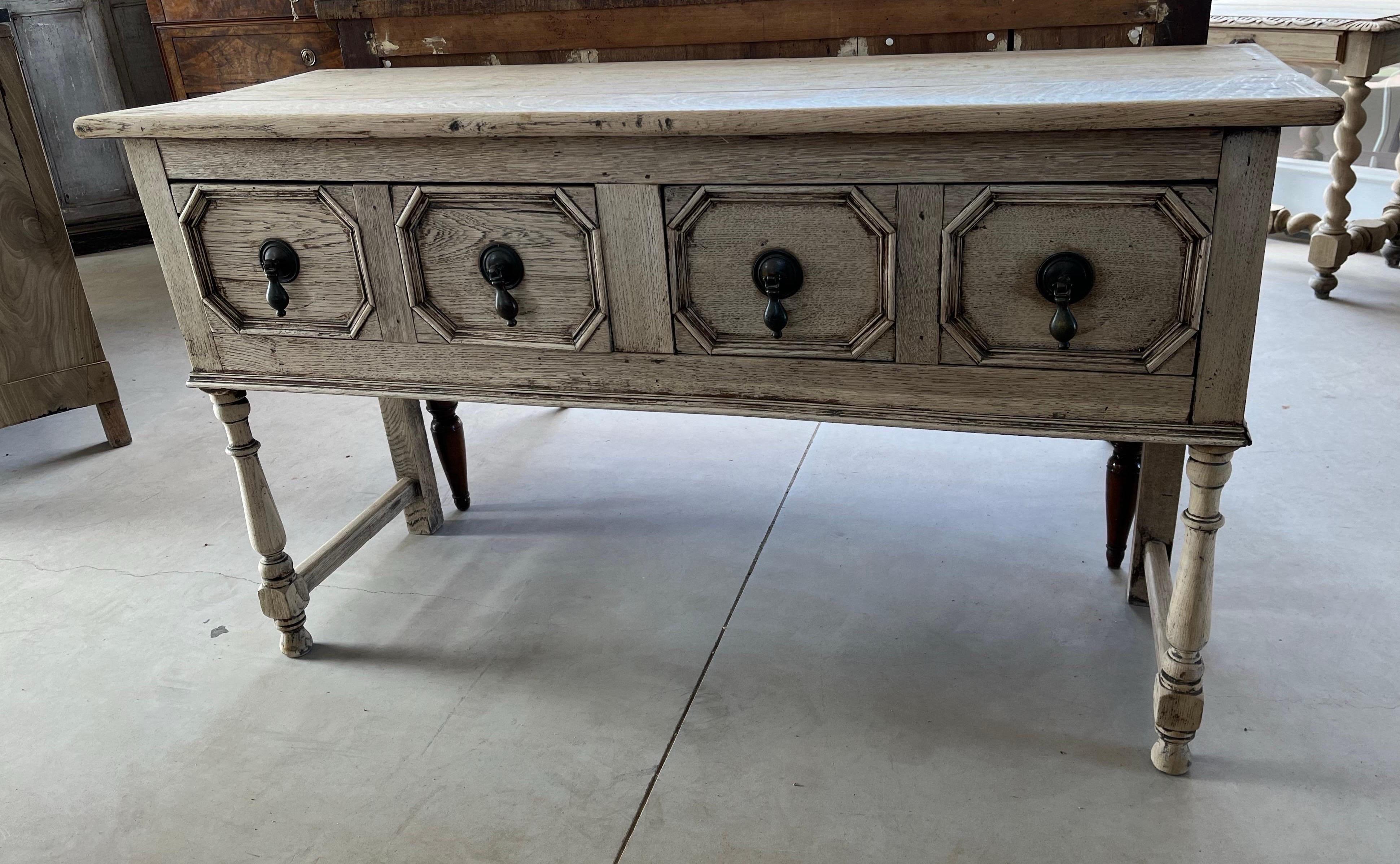 19th Century Jacobean Bleached Oak Sideboard / Buffet 3