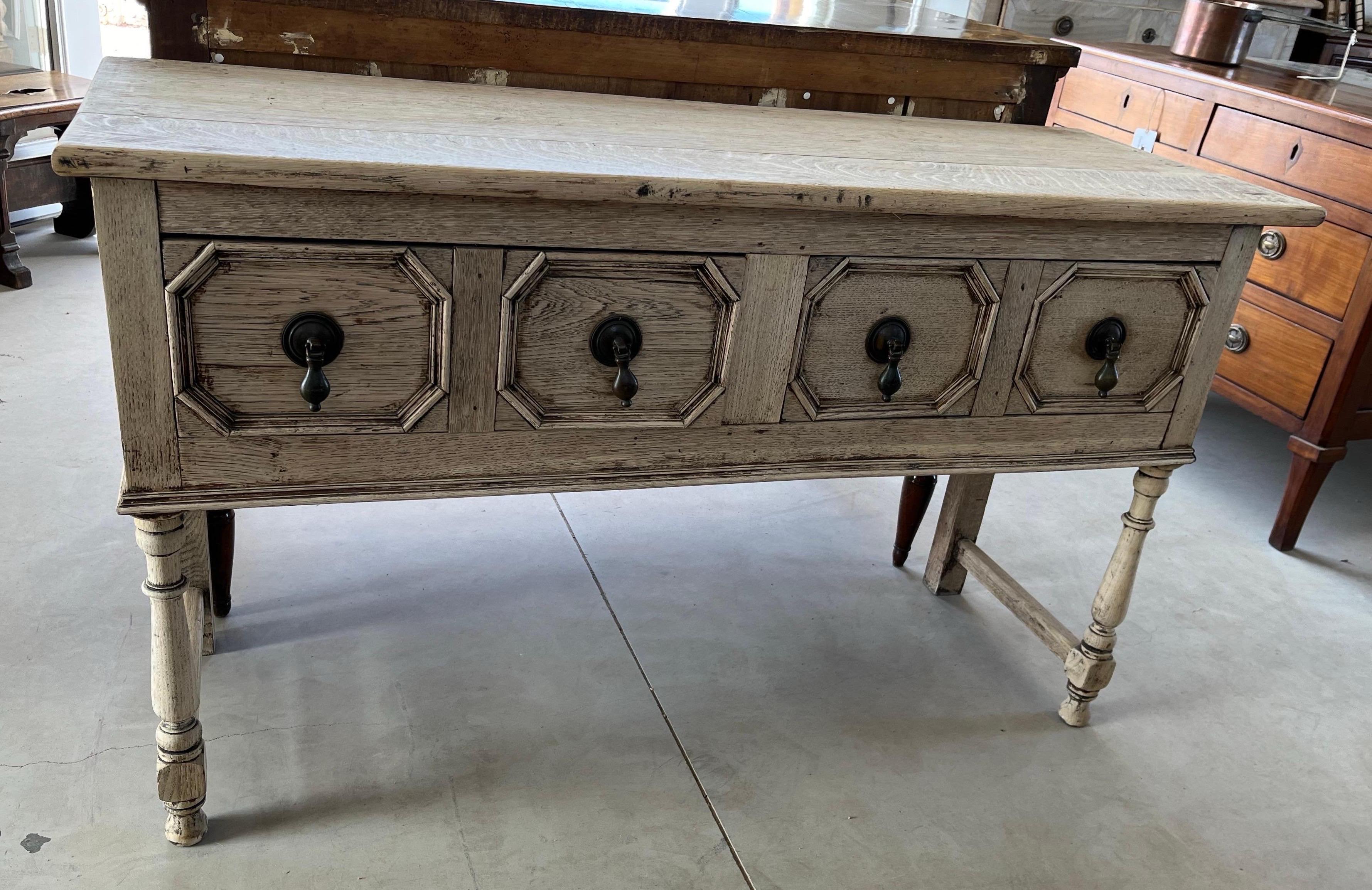 19th Century Jacobean Bleached Oak Sideboard / Buffet 4