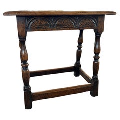 19. Jahrhundert Jacobean English Oak Joint Hocker