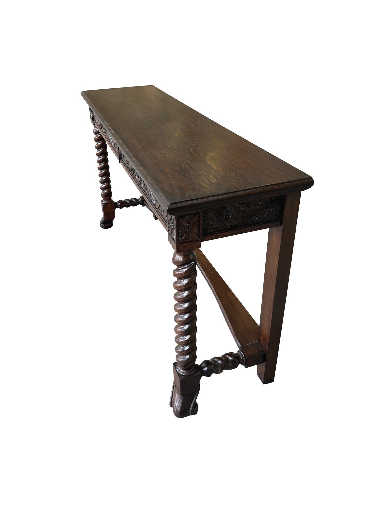 19th Century Jacobean Revival Console Table In Good Condition In New York, NY