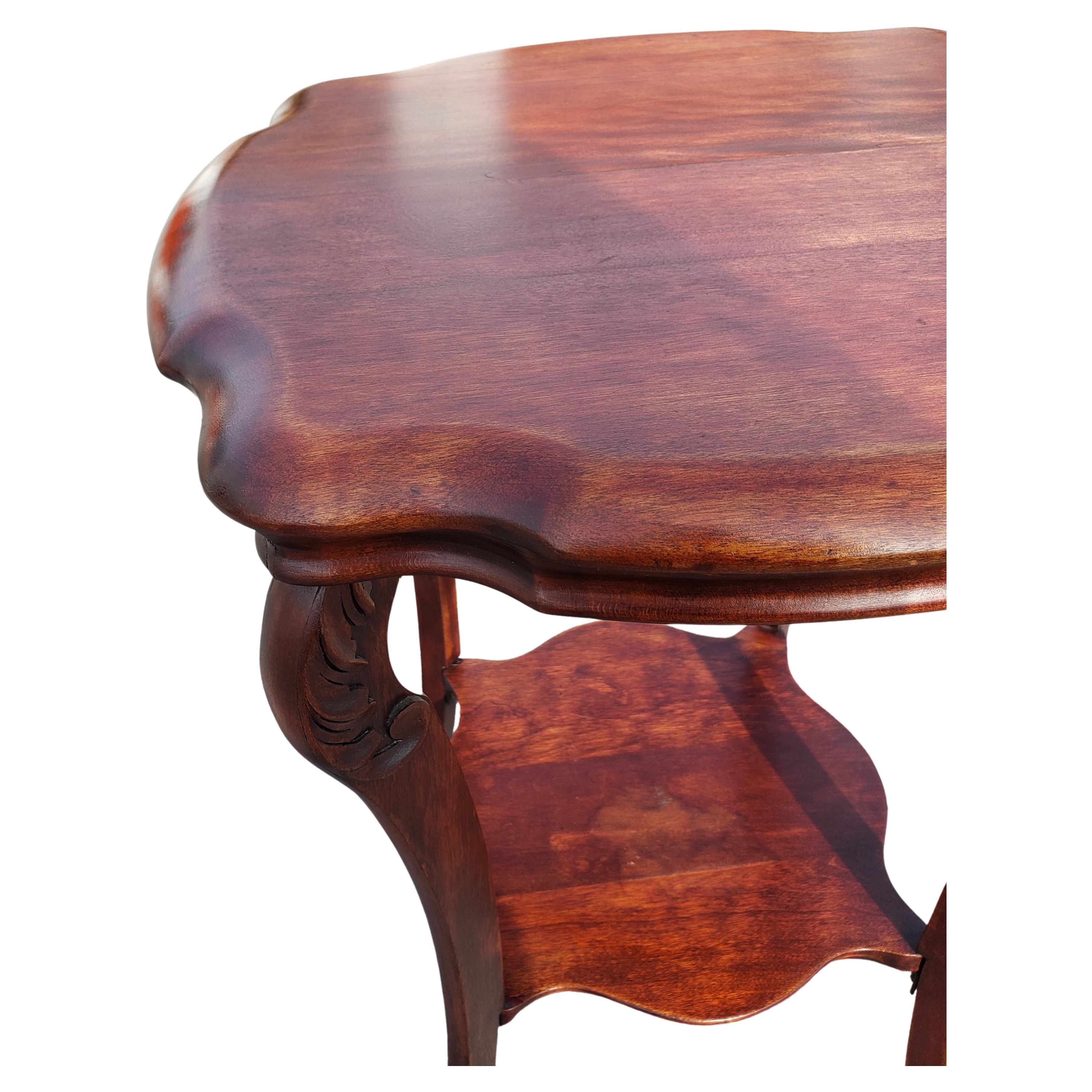 19th Century Jamestown Mahogany Two Tier Table For Sale 2