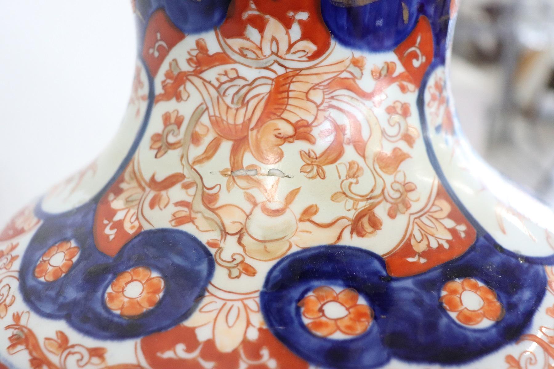 19th Century Japanese Artistic Imari Large Vase in Hand Painted Porcelain 4