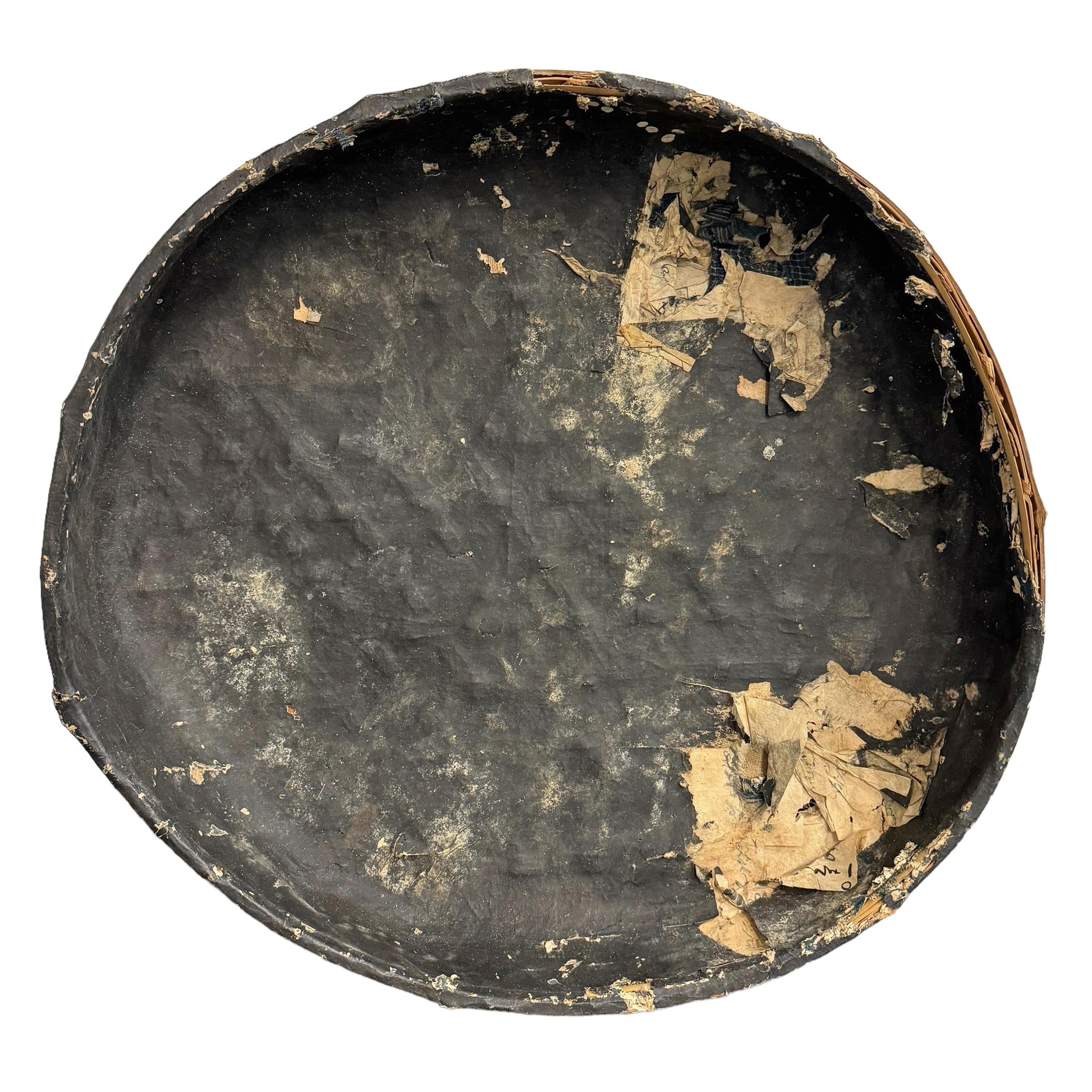 19th Century Japanese Boro Covered Basket For Sale 6