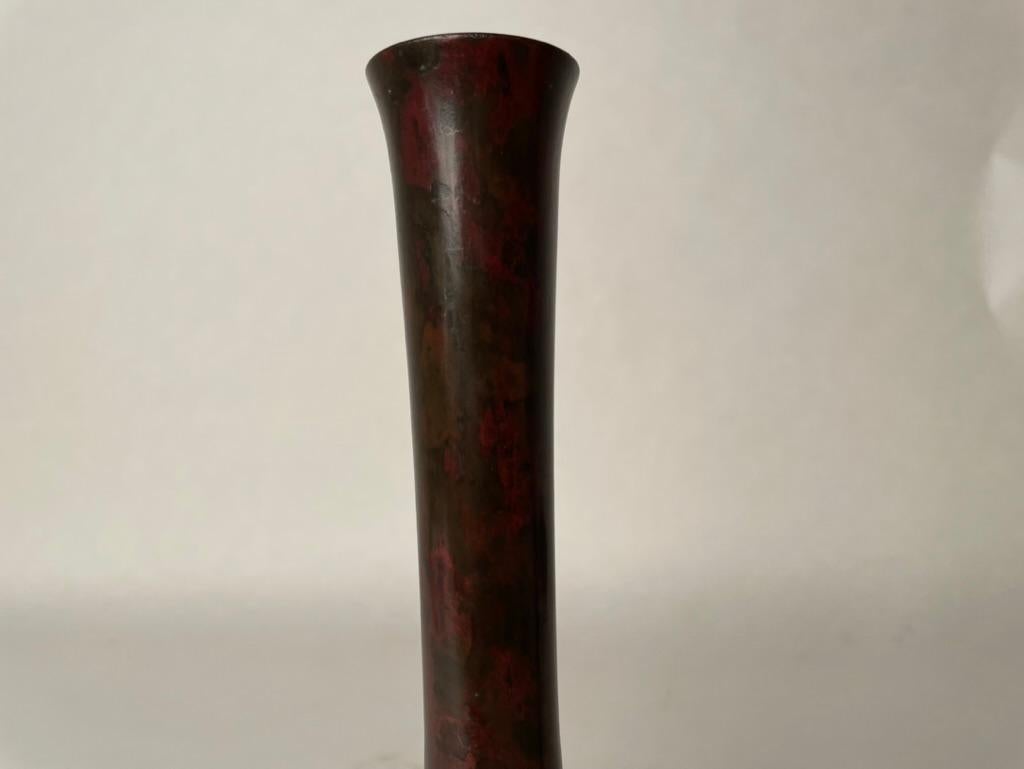 19th Century Japanese Bronze Bottle Vase 8