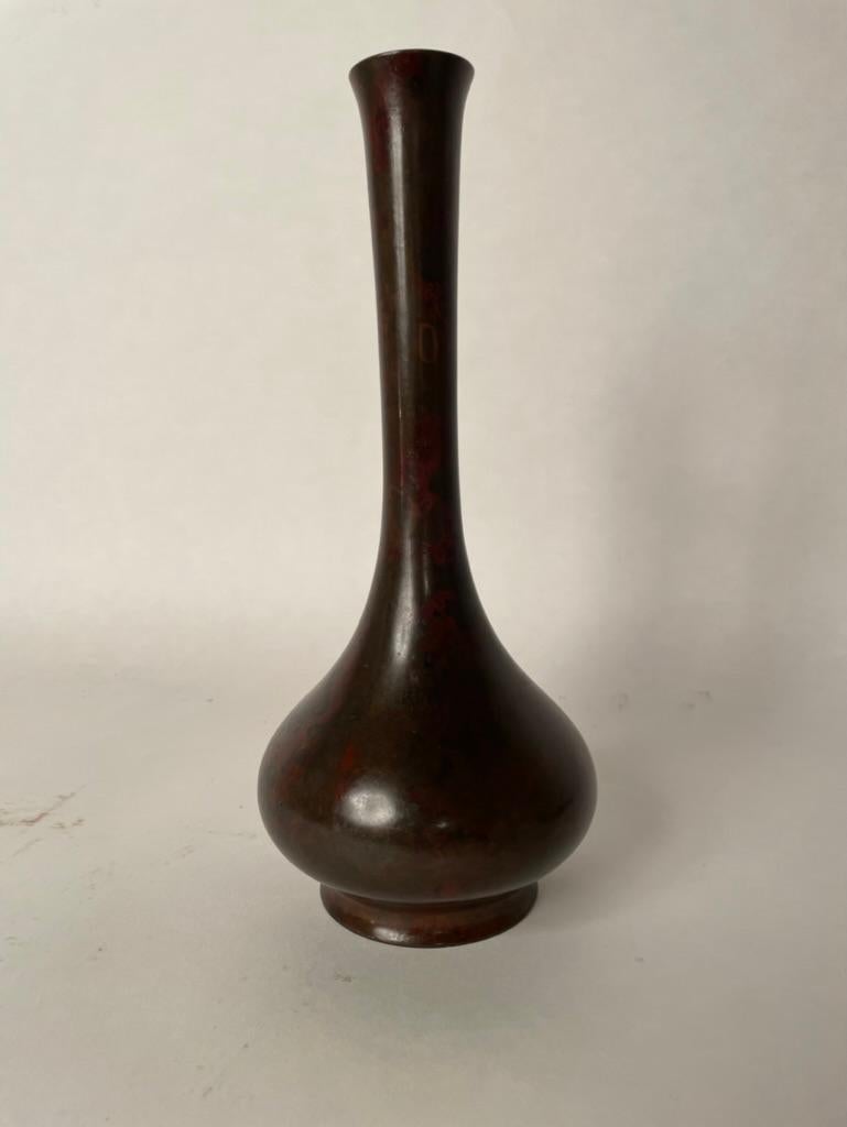 19th Century Japanese Bronze Bottle Vase 3