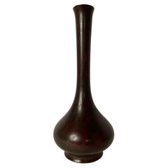 Antique 19th Century Japanese Bronze Bottle Vase