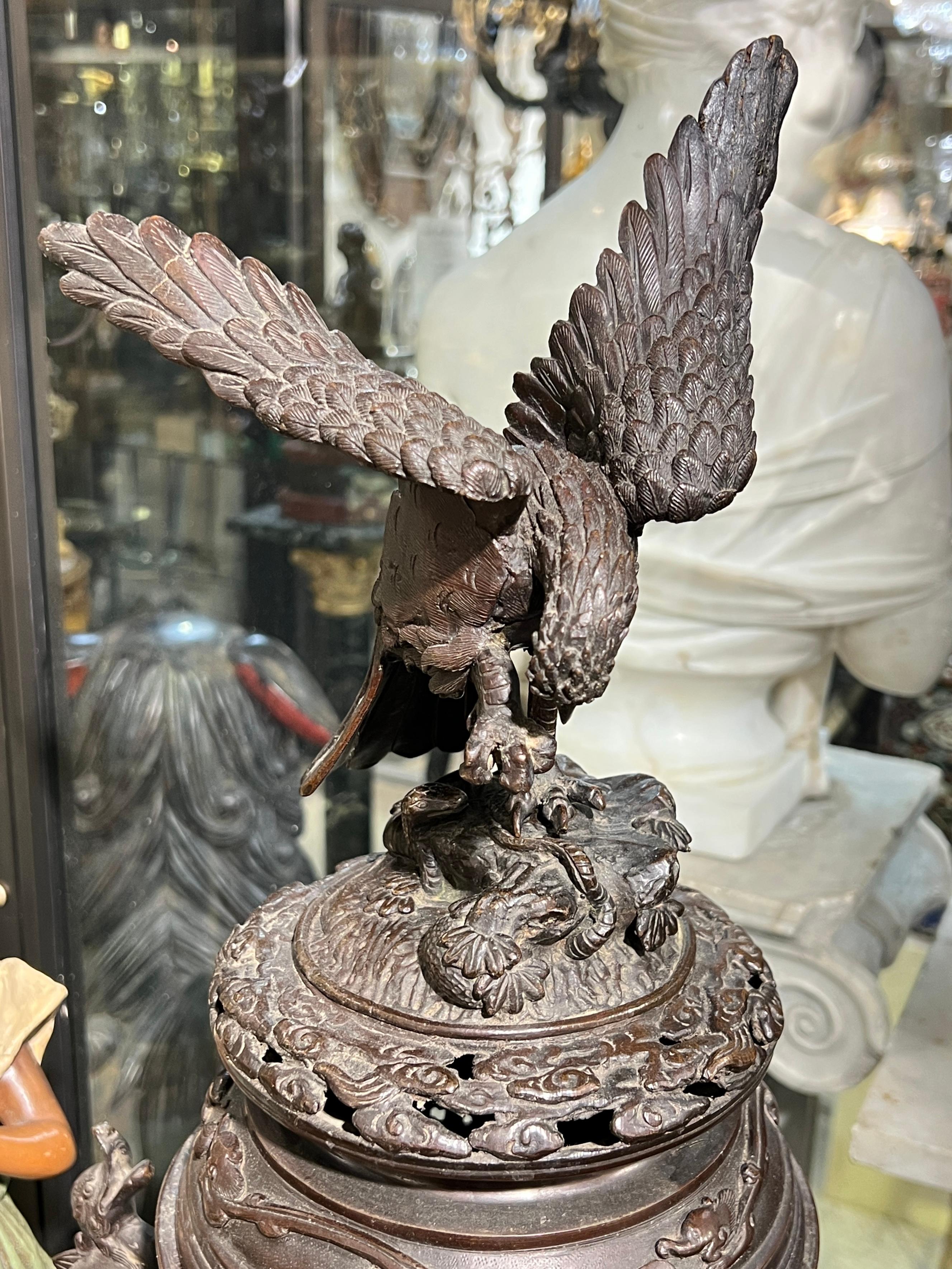 Incensario / Koro Japonés de Bronce del Siglo XIX Meiji en venta