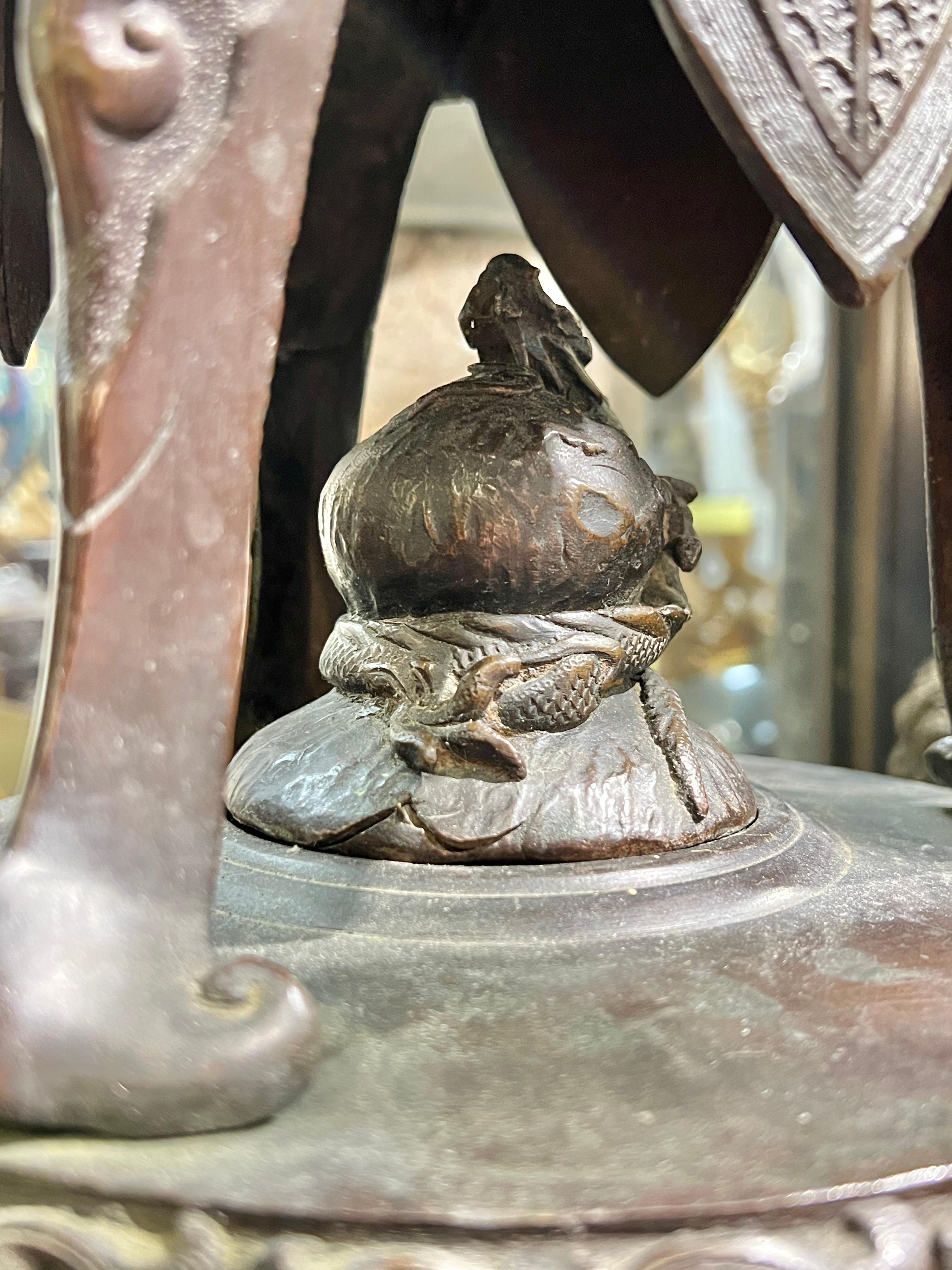 Incensario / Koro Japonés de Bronce del Siglo XIX en venta 1