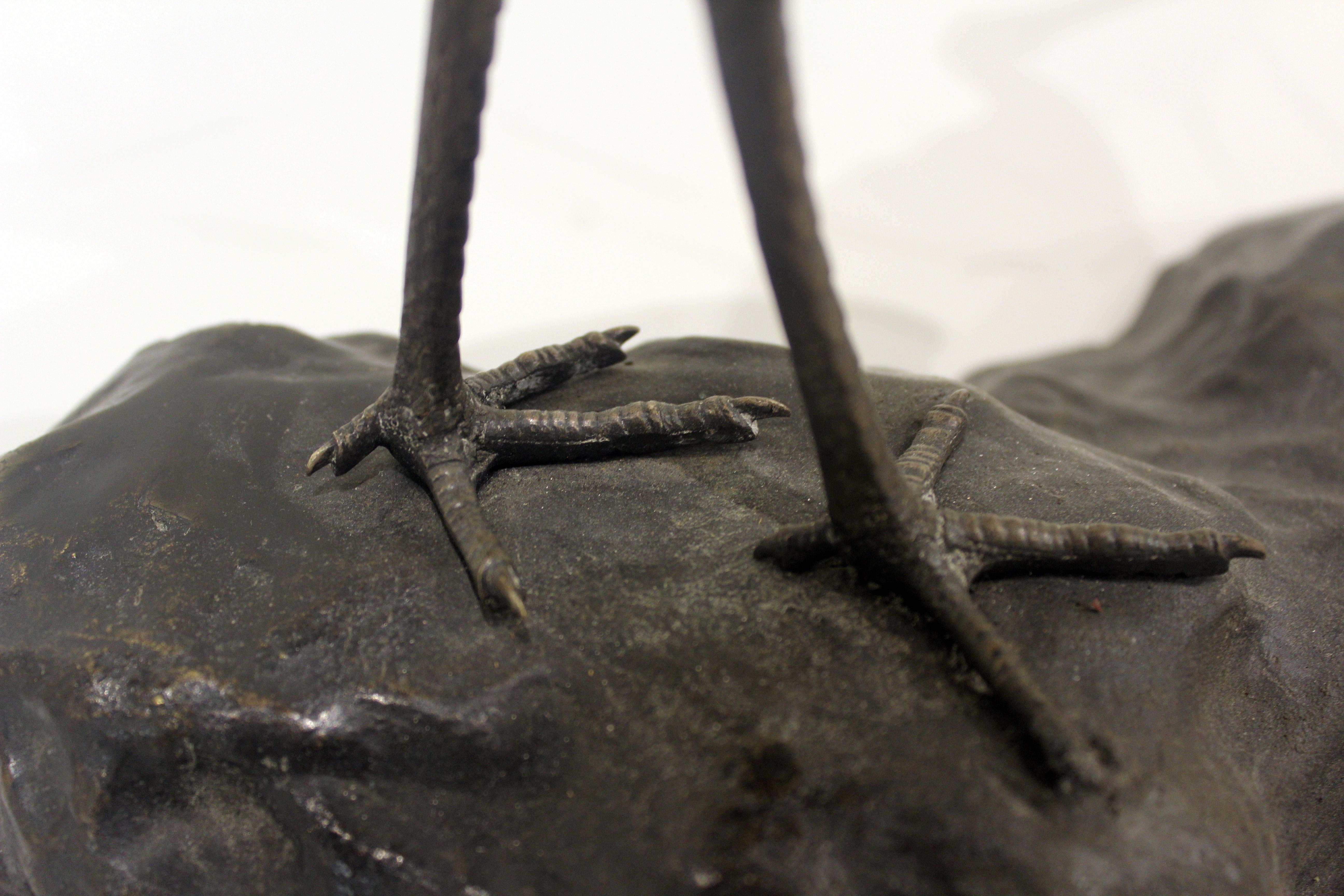 19th Century Japanese Bronze Cranes For Sale 3